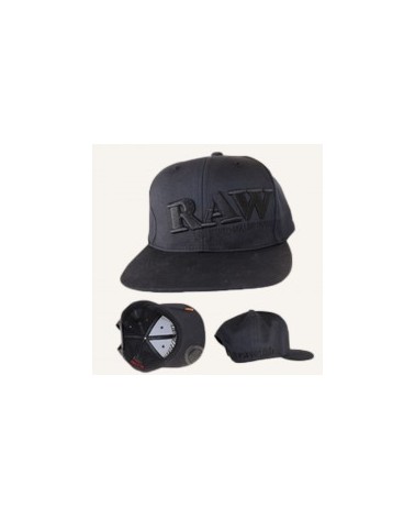 Raw Gorra Black Logo (Visera Plana)