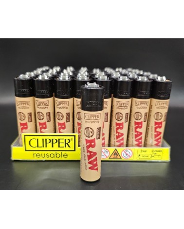 Encendedor Clipper Cp11 Raw Beige Logo Rojo 23