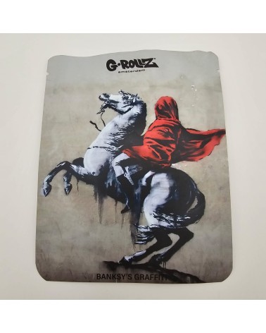 G-Rollz | Banksy's Graffiti 'Blind Bonaparte' Bolsas a prueba de olores de 100x125 mm